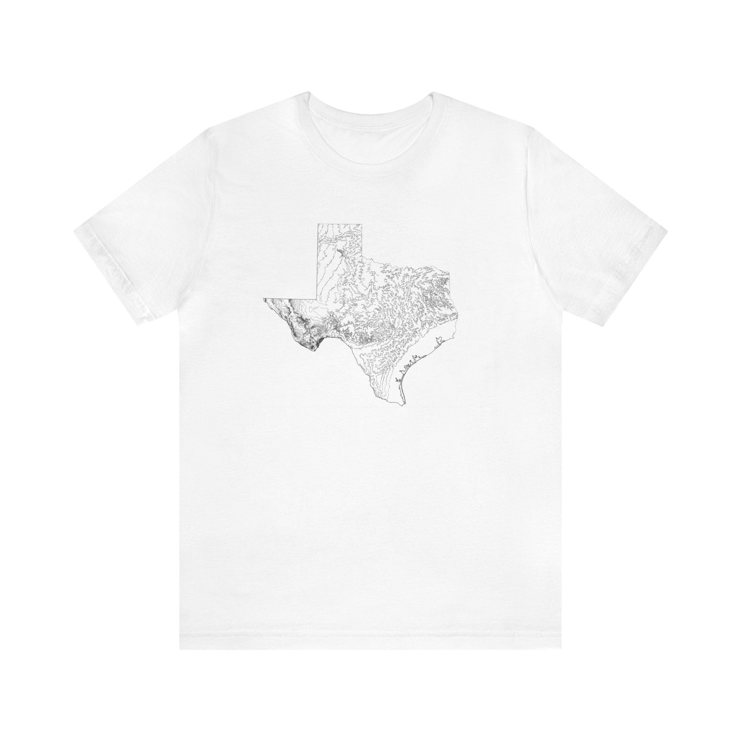 Texas black and white Unisex Jersey Short Sleeve Tee
