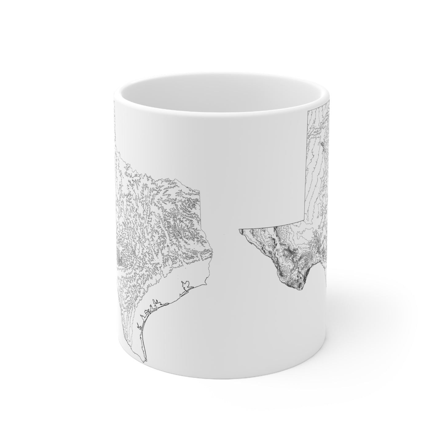 Texas Map Ceramic Mug 11oz