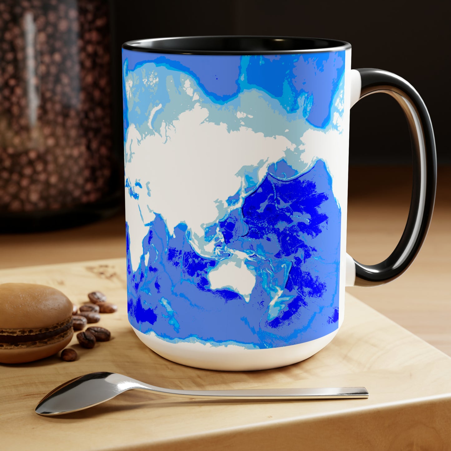 World Ocean Seafloor Two-Tone Coffee Mugs, 15oz