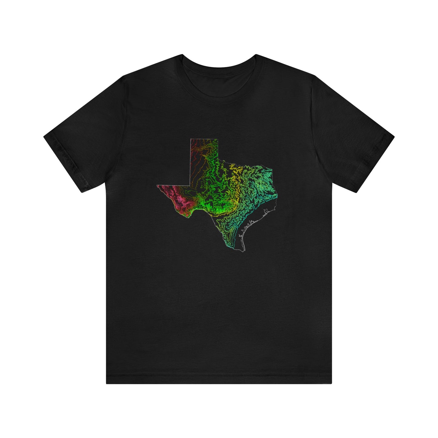 Texas Topography Unisex Jersey Short Sleeve Tee