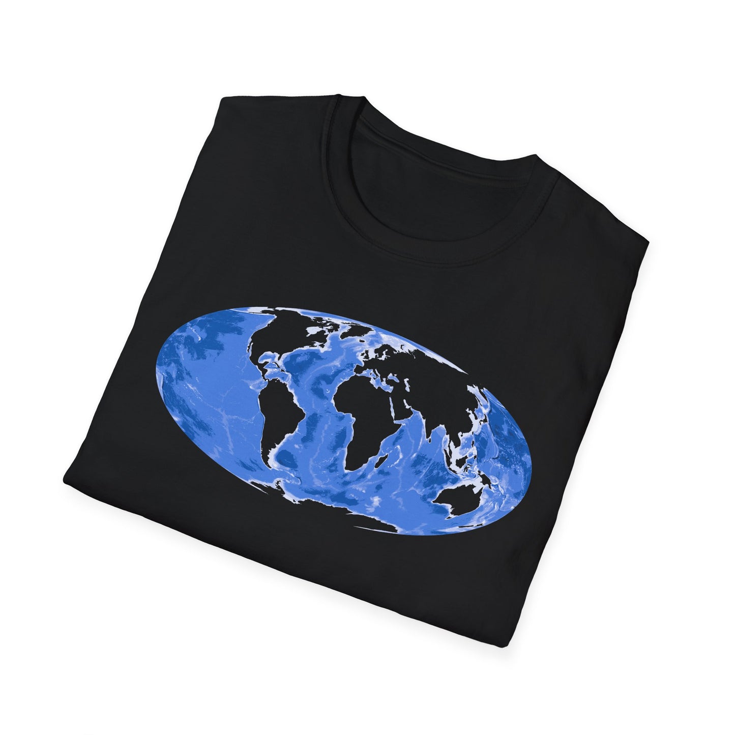 Map World Ocean Softstyle T-Shirt
