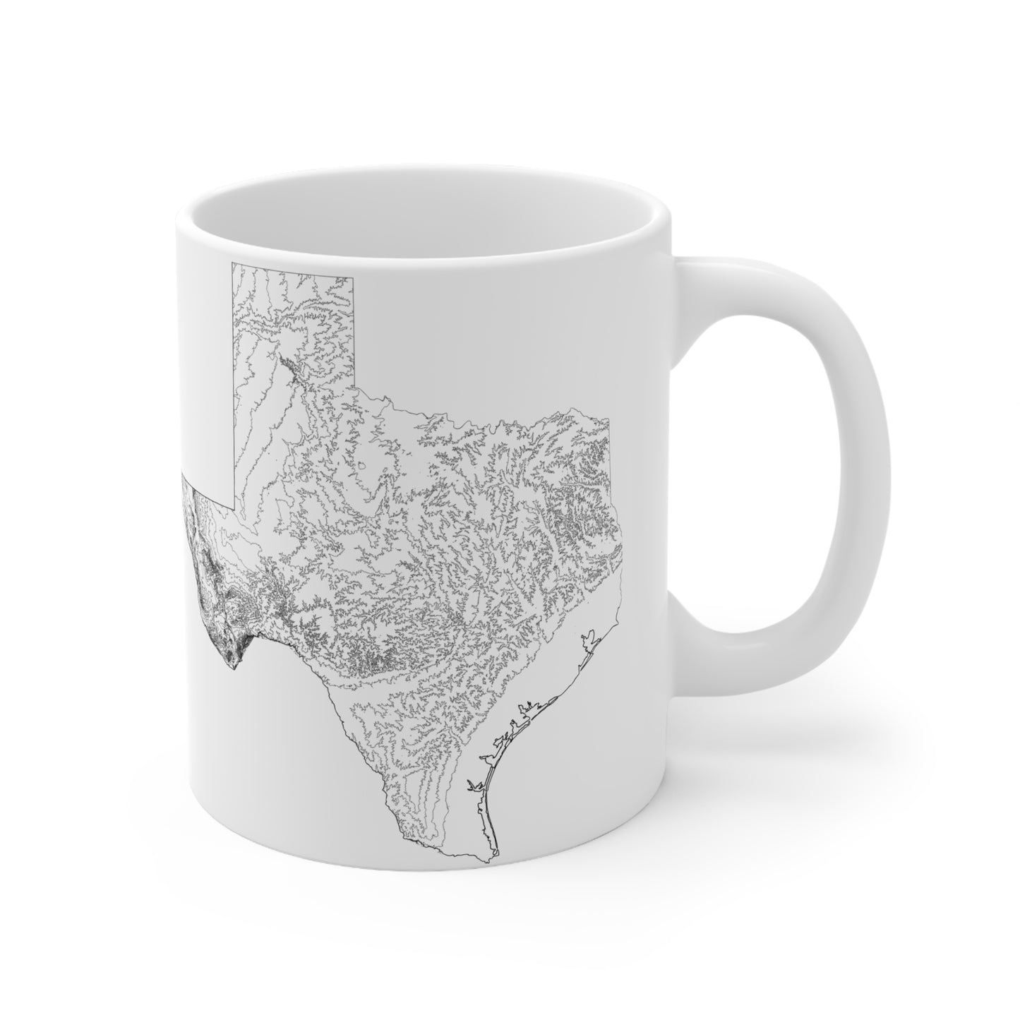 Texas Map Ceramic Mug 11oz